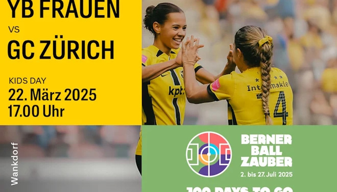 YB Frauen gegen GC Zürich 100 Days to Go bis zur WEURO 2025