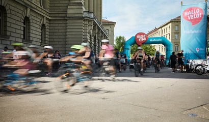 Veloparade am Festival Hallo Velo!