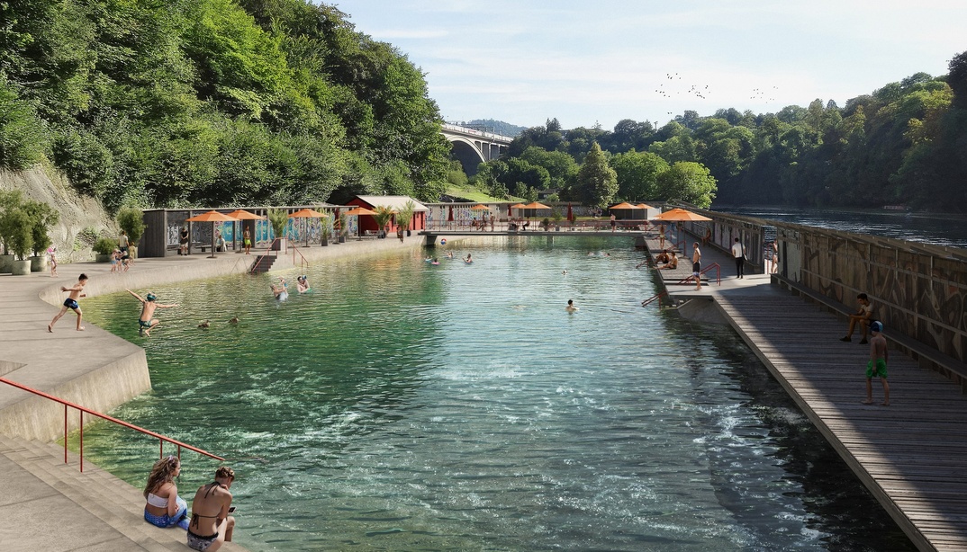 Visualisierung Freibad Lorraine nach Sanierung