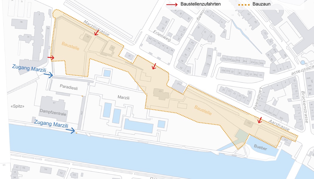 Plan Zugänglichkeit Marzili