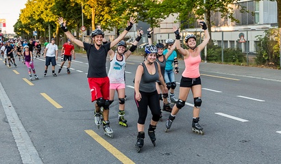 Mit Inlineskates durch Bern