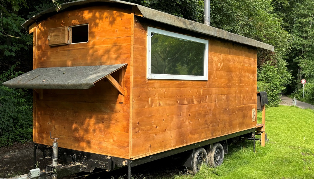 Saunawagen von Saunaare beim Camping Eichholz