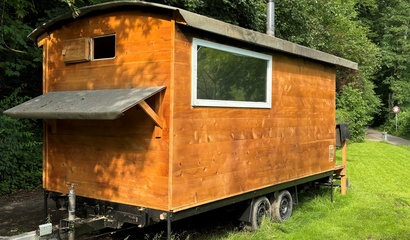 Saunawagen von Saunaare beim Camping Eichholz