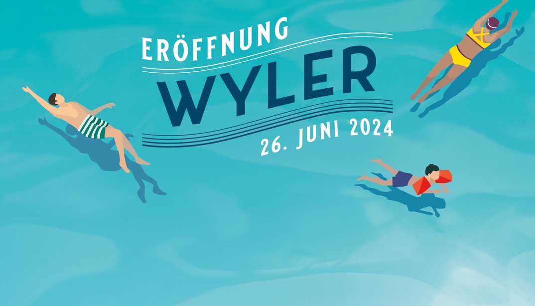 Flyer zur Wiedereröffnung des Freibads Wyler