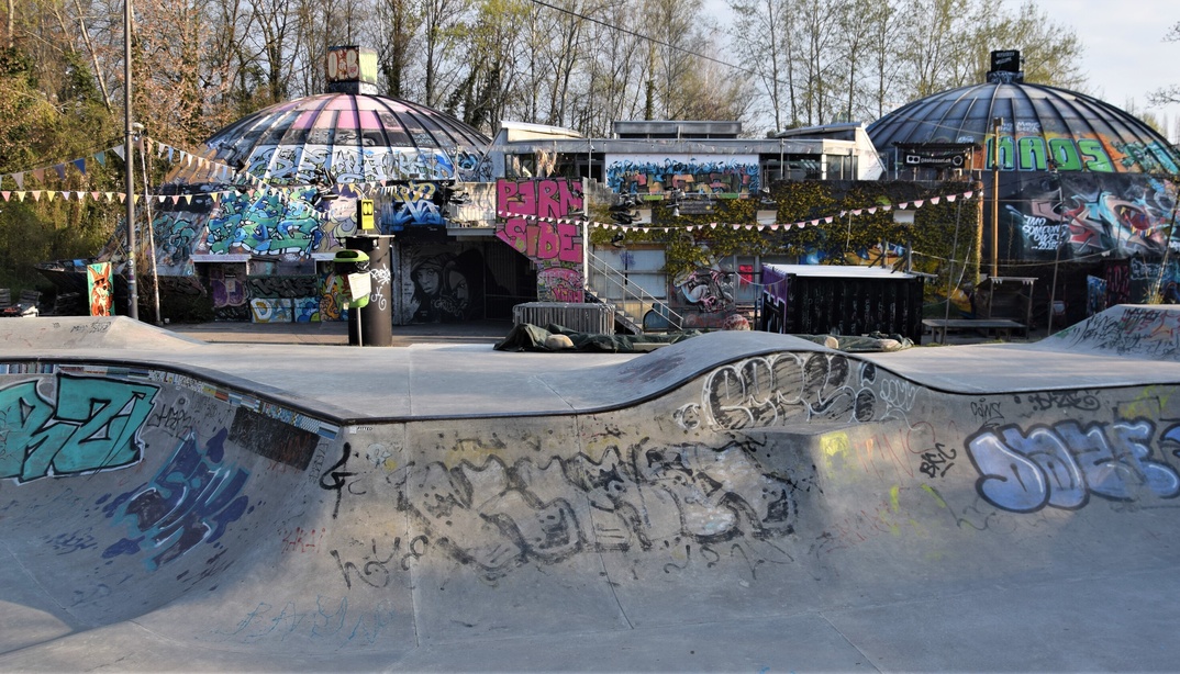 Skatepark auf dem Gaskessel-Areal.