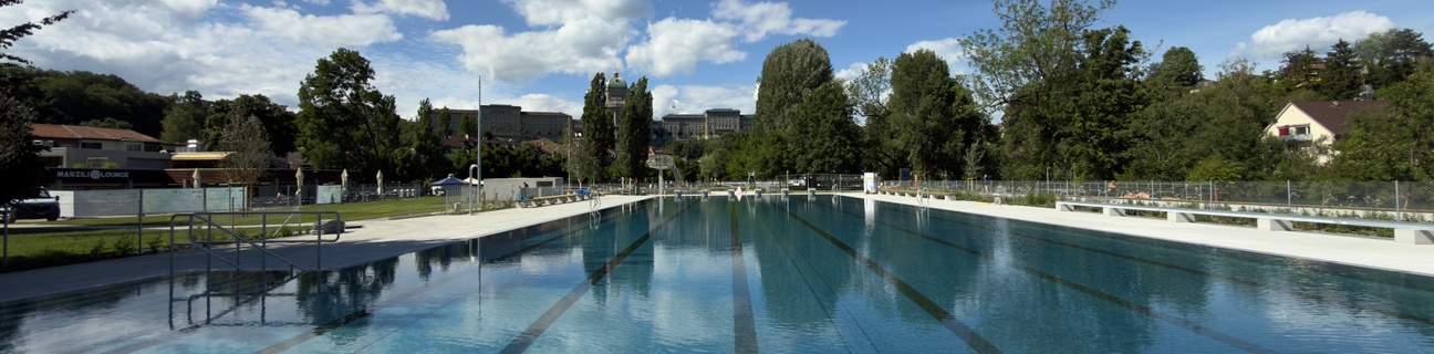 50m-Schwimmbecken des Freibads Marzili